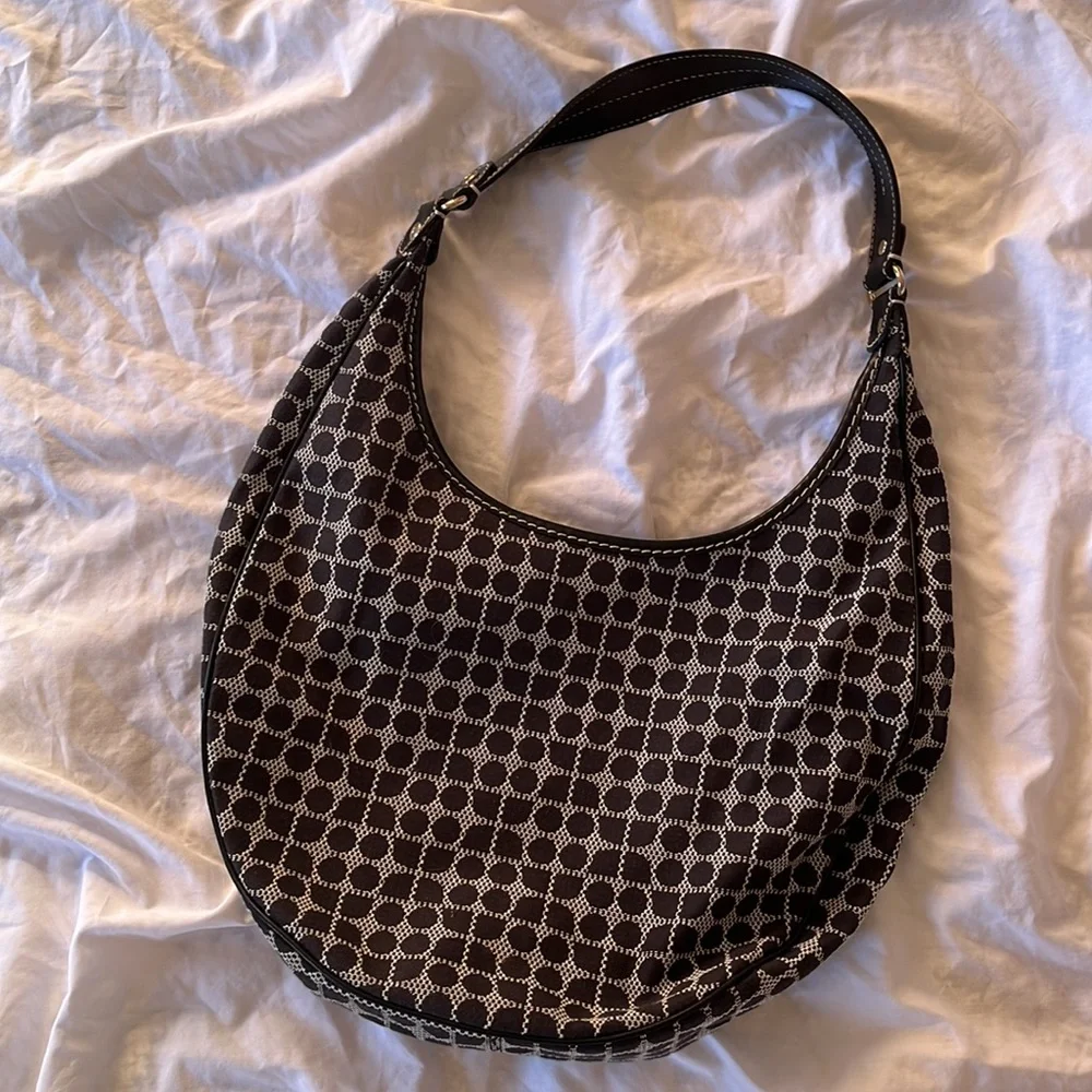 Black and White Kate Spade Shoulder Bag Purse Rounded - Picture 6 of 6